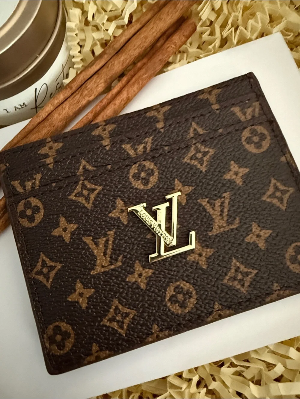 Fashion Accessories Monogram Card Holder in Brown